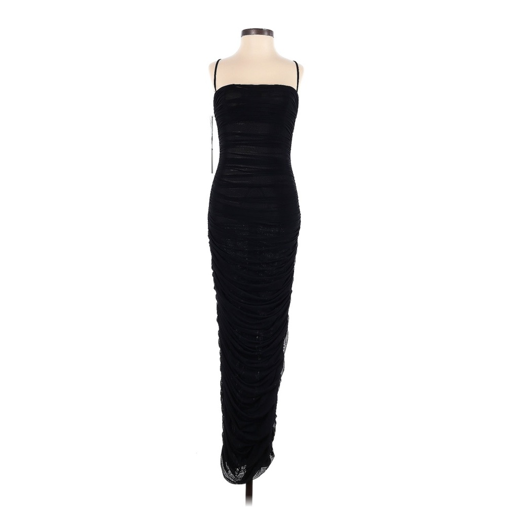 Ten by Babaton Luxor Long Semi Sheer Maxi Bodycon Corset Dress in Black Size 0